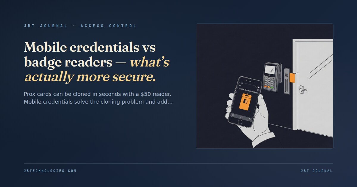 Mobile credentials vs badge readers — what’s actually more secure.